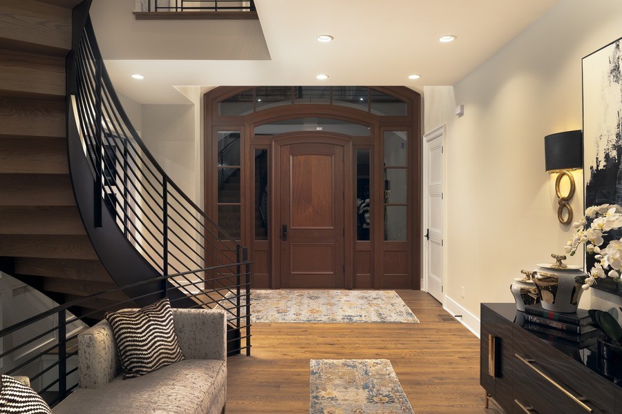  A welcoming entryway controlled with lighting automation.